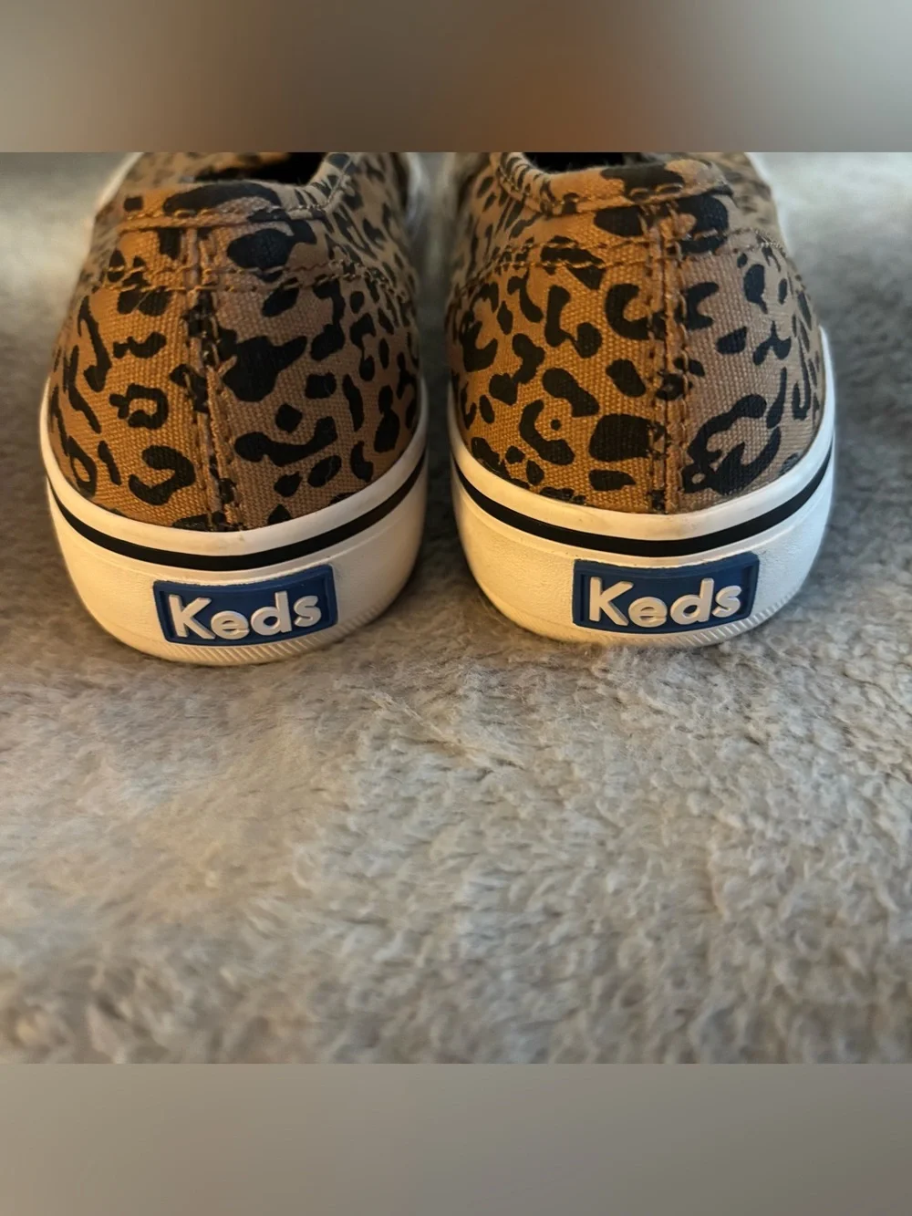 Keds Double Decker Leopard Print Canvas Slip On Sneakers Women’s 6.5